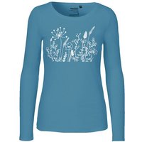 HANDGEDRUCKT "Wilde Wiese" Frauen Longsleeve Neutral