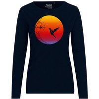 HANDGEDRUCKT "Kolibri" Frauen Longsleeve Neutral