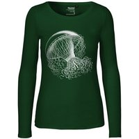 HANDGEDRUCKT "Medusa" Frauen Longsleeve Neutral