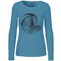 HANDGEDRUCKT "Medusa" Frauen Longsleeve Neutral