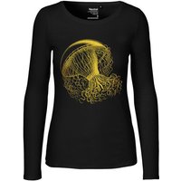 HANDGEDRUCKT "Medusa" Frauen Longsleeve Neutral