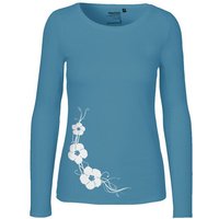 HANDGEDRUCKT "Hibisken" Frauen Longsleeve Neutral