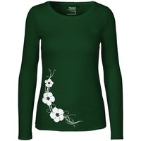 HANDGEDRUCKT "Hibisken" Frauen Longsleeve Neutral