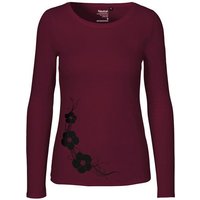 HANDGEDRUCKT "Hibisken" Frauen Longsleeve Neutral