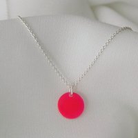 BELLYBIRD Jewellery Halskette - emailliertes Plättchen, Anhänger aus Silber mit Emaille