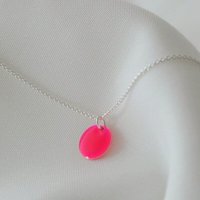 BELLYBIRD Jewellery Halskette - emailliertes Plättchen, Anhänger aus Silber mit Emaille