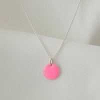 BELLYBIRD Jewellery Halskette - emailliertes Plättchen, Anhänger aus Silber mit Emaille