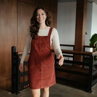 NORDLICHT Damen Cord Kleid Latzkleid aus 100% Bio-Baumwolle MIKA