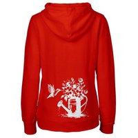 HANDGEDRUCKT "Gartenfreude" Frauen Zip Hoody Neutral