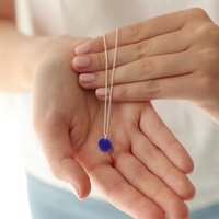 BELLYBIRD Jewellery Halskette - emailliertes Plättchen, Anhänger aus Silber mit Emaille