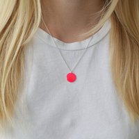 BELLYBIRD Jewellery Halskette - emailliertes Plättchen, Anhänger aus Silber mit Emaille