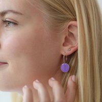 BELLYBIRD Jewellery Ohrringe - emailliertes Plättchen, Anhänger aus Silber mit Emaille