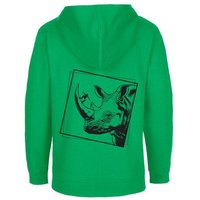 HANDGEDRUCKT "Rhinoskateros" Kinder Zip Hoody Neutral