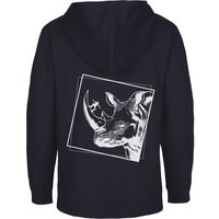 HANDGEDRUCKT "Rhinoskateros" Kinder Zip Hoody Neutral