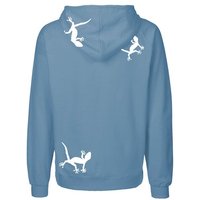 HANDGEDRUCKT "Geckos" Männer Zip Hoody Neutral