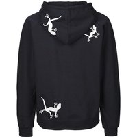 HANDGEDRUCKT "Geckos" Männer Zip Hoody Neutral