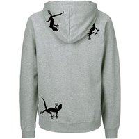 HANDGEDRUCKT "Geckos" Männer Zip Hoody Neutral
