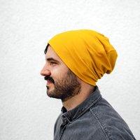 Liebe Deinen Planeten Jersey Beanie Basic aus Bio Baumwolle in 3 Größen - Damen & Herren | lokal handgefertigt in Tirol