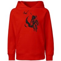 HANDGEDRUCKT "Spacewalk" Kinder Hoody Neutral