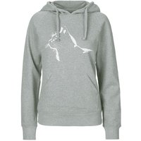 HANDGEDRUCKT "Stubentiger" Frauen Hoody Neutral