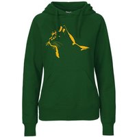 HANDGEDRUCKT "Stubentiger" Frauen Hoody Neutral