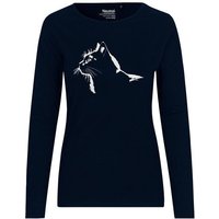 HANDGEDRUCKT "Stubentiger" Frauen Longsleeve Neutral