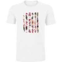 Human Family Herren Sommer-T-Shirt Rolls "Floral" in weiß aus 100 % Bio-Baumwolle