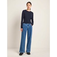 LANIUS Marlenejeans mit Bundfalte aus Bio-Baumwolle