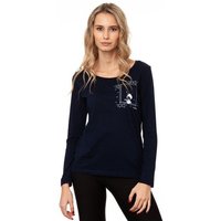 FellHerz Damen Longsleeve Noodle soup dunkelblau aus 100% Biobaumwolle