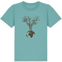 Life-Tree Organic Fairwear Shirt Kids Weltenbaum | Pink/Vintage White/Bright Blue/Teal Monstera/Peach/Eco Heather/Ocre