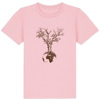 Life-Tree Organic Fairwear Shirt Kids Weltenbaum | Pink/Vintage White/Bright Blue/Teal Monstera/Peach/Eco Heather/Ocre