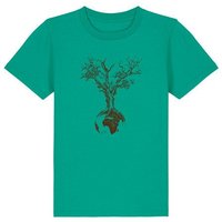 Life-Tree Organic Fairwear Shirt Kids Weltenbaum | Pink/Vintage White/Bright Blue/Teal Monstera/Peach/Eco Heather/Ocre