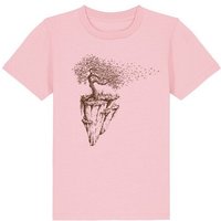 Life-Tree Organic Fairwear Shirt Kids Maple Island | Pink/Vintage White/Bright Blue/Teal Monstera/Peach/Eco Heather/Ocre