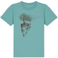 Life-Tree Organic Fairwear Shirt Kids Maple Island | Pink/Vintage White/Bright Blue/Teal Monstera/Peach/Eco Heather/Ocre