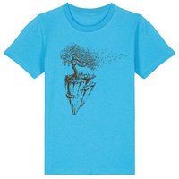 Life-Tree Organic Fairwear Shirt Kids Maple Island | Pink/Vintage White/Bright Blue/Teal Monstera/Peach/Eco Heather/Ocre