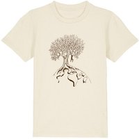 Life-Tree Organic Fairwear Shirt Kids Hanging On | Pink/Vintage White/Bright Blue/Teal Monstera/Peach/Eco Heather/Ocre
