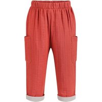Mababu Zweifarbige Musselin-Hose | GOTS-zertifiziert | Bio-Baumwolle | Lockere Passform