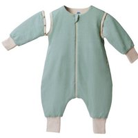 Mababu Schlafanzug & Pyjama in Einem | 0.5 TOG Schlafsack mit Füßen | Bio-Baumwolle | GOTS-zertifiziert