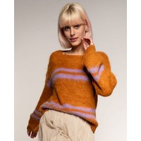 Alma & Lovis Flauschig gebrushter Pullover aus Alpakastrick | Brushed Stripe Pulli