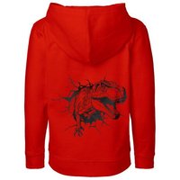 HANDGEDRUCKT "Tyrannosaurus" Kinder Zip Hoody Neutral