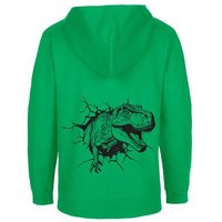 HANDGEDRUCKT "Tyrannosaurus" Kinder Zip Hoody Neutral