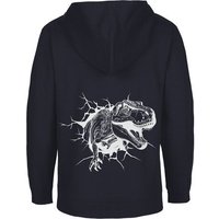 HANDGEDRUCKT "Tyrannosaurus" Kinder Zip Hoody Neutral