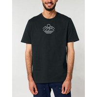 Human Family Bio Unisex Rundhals T-Shirt "Mountain Silhouette" aus Bio-Baumwolle