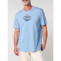 Human Family Bio Unisex Rundhals T-Shirt "Mountain Silhouette" aus Bio-Baumwolle