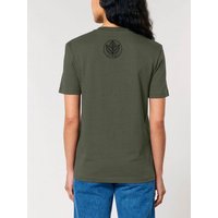 Human Family Bio Unisex Rundhals T-Shirt "Create - Circle Tree" aus Bio-Baumwolle