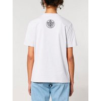 Human Family Bio Unisex Rundhals T-Shirt "Create - Circle Tree" aus Bio-Baumwolle