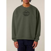 Human Family Bio Unisex Oversize-Sweatshirt - "Mountain Silhouette" aus Bio-Baumwolle