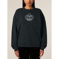 Human Family Bio Unisex Oversize-Sweatshirt - "Mountain Silhouette" aus Bio-Baumwolle