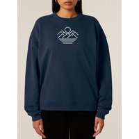 Human Family Bio Unisex Oversize-Sweatshirt - "Mountain Silhouette" aus Bio-Baumwolle
