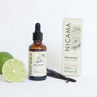 NICAMA Weihnachtsedition: Gesichtsöl Vanille-Limette - Tiefenpflege mit Mandel- und Sesamöl - bio & vegan
